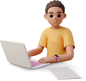 Person on laptop illustration